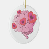 Love Brain Keramisch Ornament (Rechts)