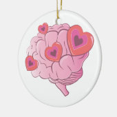 Love Brain Keramisch Ornament (Links)