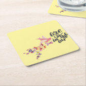 Love Branch Bird Kartonnen Onderzetters (Schuin)