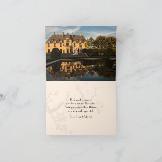 Love Branch Dank u fotokaart Bedankkaart (Binnen)