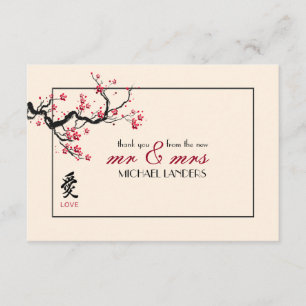 Love Branch Flat Hartelijk dank Bedankkaart