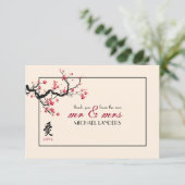 Love Branch Flat Hartelijk dank Bedankkaart (Staand voorkant)