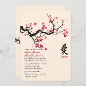 Love Branch Lesbian Wedding Invitation Kaart (Voorkant / Achterkant)