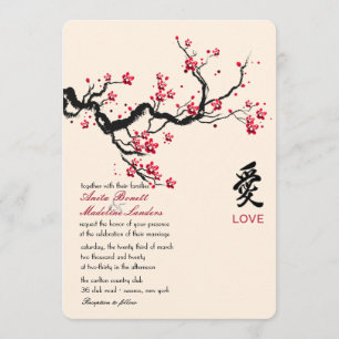 Love Branch Lesbian Wedding Invitation Kaart