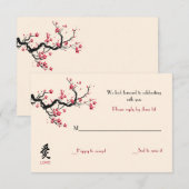 Love Branch Response Cards Aangepast Kaart (Voorkant / Achterkant)