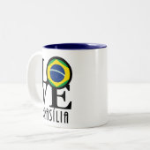 LOVE Brasília 11oz Tweekleurige Koffiemok (Voorkant links)