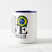LOVE Brasilia 15oz Tweekleurige Koffiemok (Voorkant links)