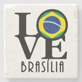 LOVE Brasília Stenen Onderzetter