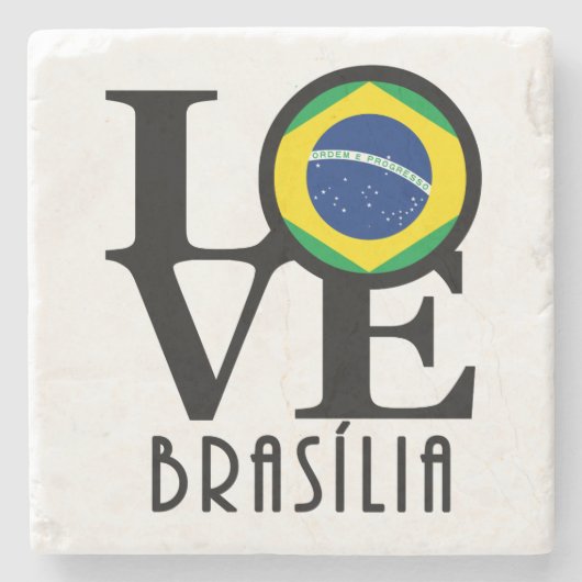 LOVE Brasília Stenen Onderzetter (Voorkant)