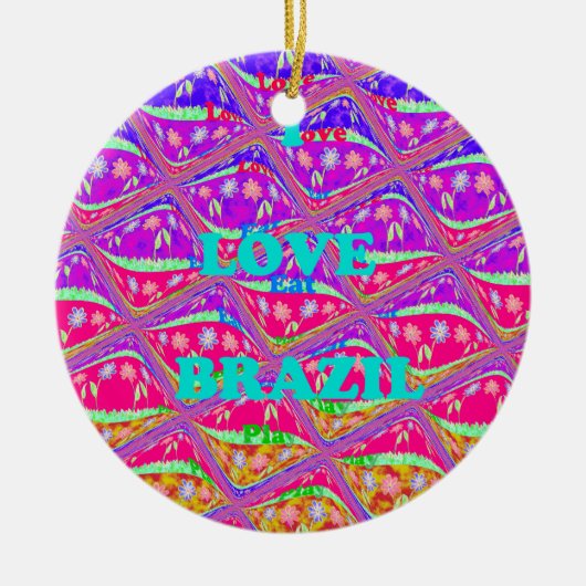 Love Brazilië.png Keramisch Ornament (Voorkant)