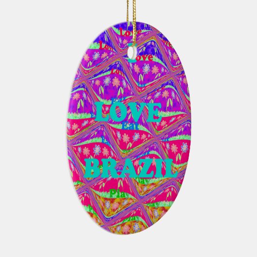 Love Brazilië.png Keramisch Ornament (Rechts)