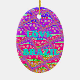 Love Brazilië.png Keramisch Ornament