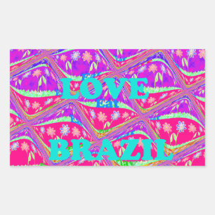 Love Brazilië.png Rechthoekige Sticker