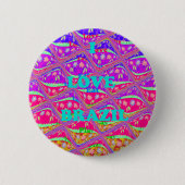 Love Brazilië.png Ronde Button 5,7 Cm (Voorkant)