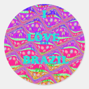 Love Brazilië.png Ronde Sticker