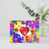 Love Breaks Thru Autism Briefkaart (Staand voorkant)
