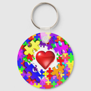 Love Breaks Thru Autism Sleutelhanger