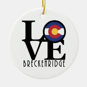 LOVE Breckenridge CO Keramisch Ornament