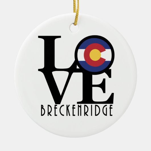 LOVE Breckenridge CO Keramisch Ornament (Voorkant)