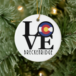 LOVE Breckenridge Colorado Keramisch Ornament