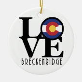 LOVE Breckenridge Colorado Keramisch Ornament (Voorkant)