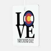 LOVE Breckenridge Colorado Metalen Ornament (Voorkant links)