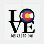 LOVE Breckenridge Colorado Metalen Ornament (Voorkant)