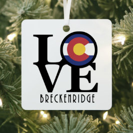 LOVE Breckenridge Colorado Metalen Ornament