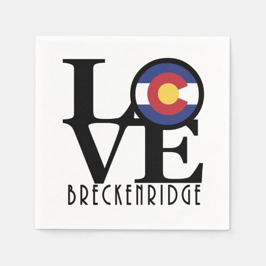LOVE Breckenridge Colorado Servet (Voorkant)