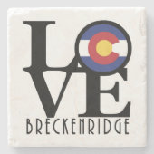 LOVE Breckenridge, Colorado Stenen Onderzetter (Voorkant)