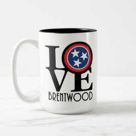 LOVE Brentwood Tennessee 15oz Tweekleurige Koffiemok