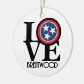 LOVE Brentwood Tennessee Keramisch Ornament (Links)
