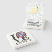 LOVE Brentwood Tennessee Stenen Onderzetter (Zijkant)