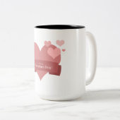 "Love Brew" Tweekleurige Koffiemok (Voorkant rechts)