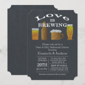 Love Brewing Barbecue repetitie diner uitnodiging (Voorkant / Achterkant)