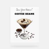 Love Brewing Coffee Beans Acryl Bord (Voorkant)
