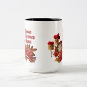 Love Brews Here - Celebrate Love This Valentijns Tweekleurige Koffiemok (Center)