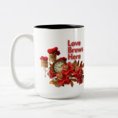 Love Brews Here - Celebrate Love This Valentijns Tweekleurige Koffiemok (Links)