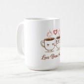 Love Brews Here - Schattige romantisch koffiepaar Koffiemok (Voorkant links)