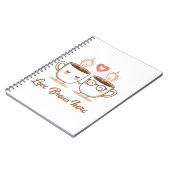 Love Brews Here - Schattige romantisch koffiepaar Notitieboek (Linkerzijde)