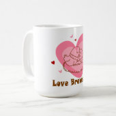 Love Brews hier Koffiemok (Voorkant links)
