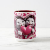 Love Brews hier: Valentijnsdag Edition Tweekleurige Koffiemok (Center)