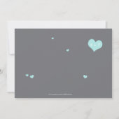 Love Bridal Shower Invitation Blue & Grey Kaart (Achterkant)