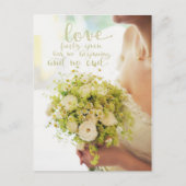 Love Bride Flowers Wedding Briefkaart (Voorkant)