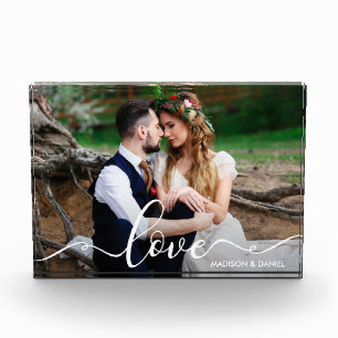 Love Bride Groom Wedding Photo Block Fotoblokken