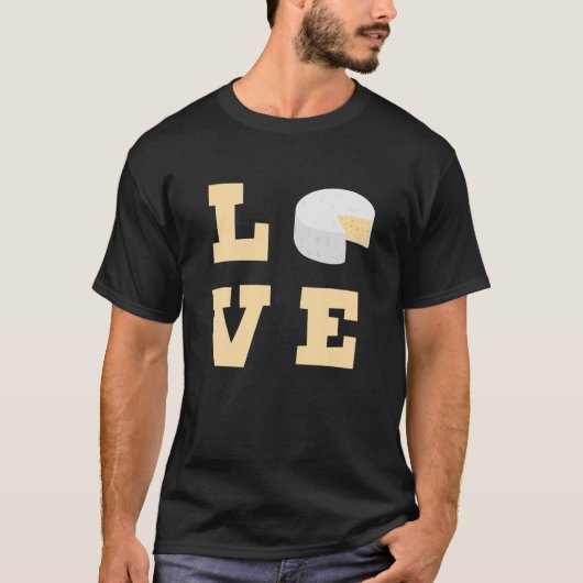 Love Brie Cheese Funny Cheesy Food Lover T-shirt (Voorkant)