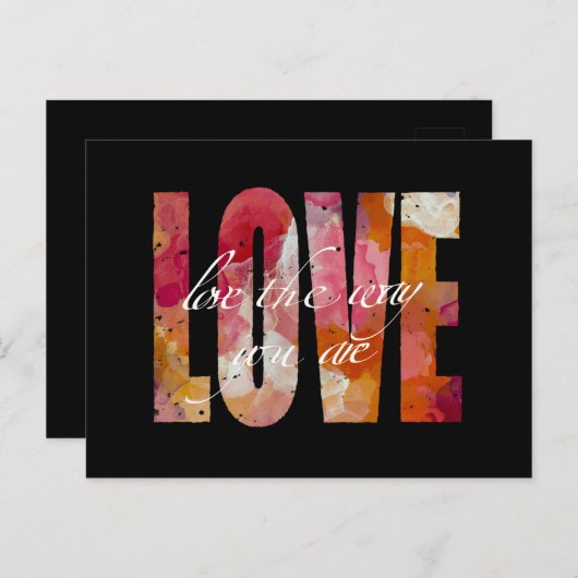 Love briefkaart (Voorkant / Achterkant)