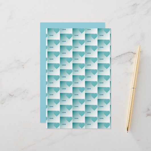 Love. Briefpapier (Voorkant / Achterkant in situ)
