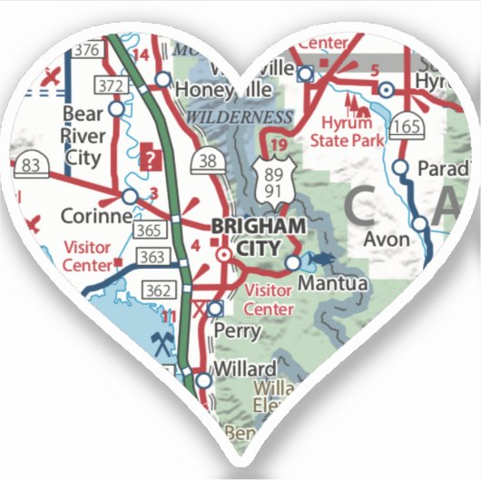 Love Brigham City Sticker (Voorkant)