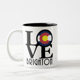 LOVE Brighton, Colorado 11oz Tweekleurige Koffiemok